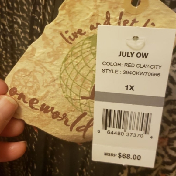 ONE WORLD Plaid tunic XL - Picture 7 of 7